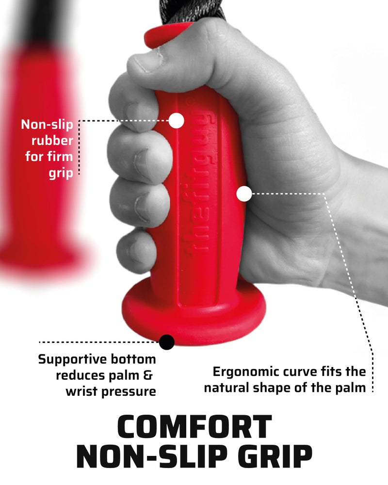 THEFITGUY Ergonomic Grip Tricep Rope Cable Attachment  30  Length  Comfort Non-Slip  Reducing Wrist Pressure & Rubs  Easy to Clean  Gym Pull Machine Accessory for Cable Machines and Smart Gyms - Image 2